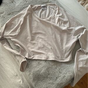 Crop top long sleeve workout top